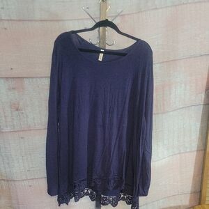 OLRIK Navy Blue Lace Tunic